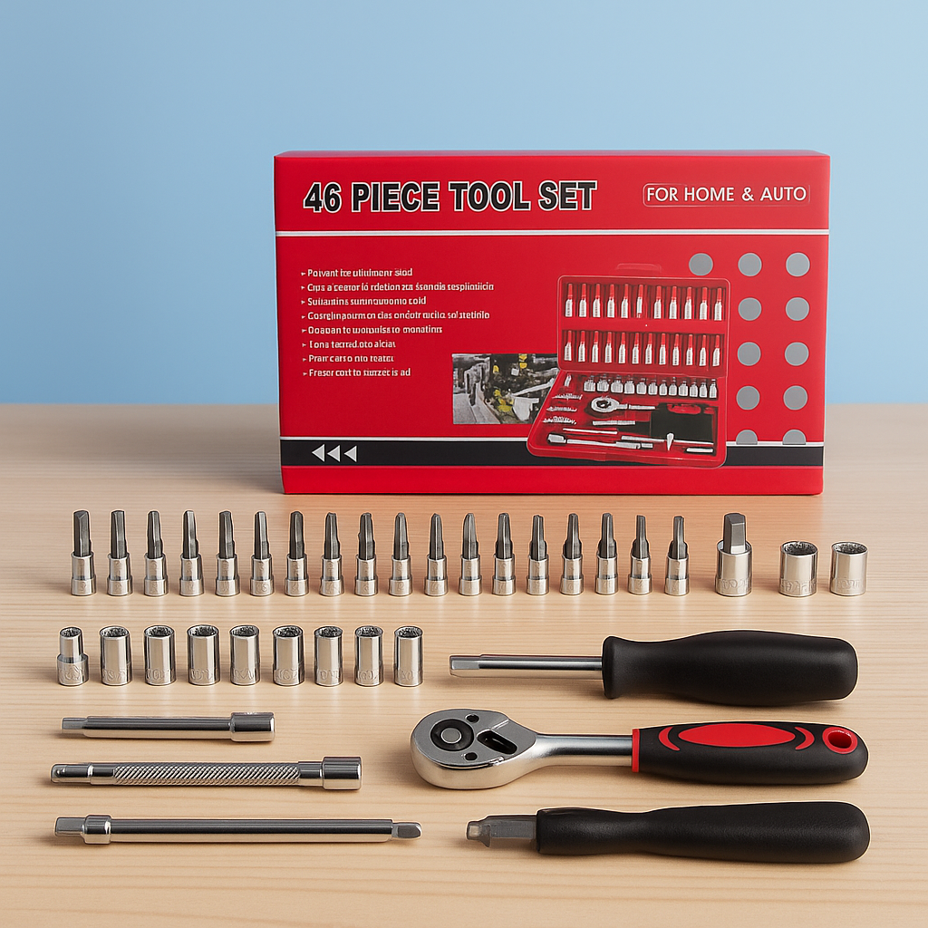 Juego de llaves de tubo de 46 Piezas