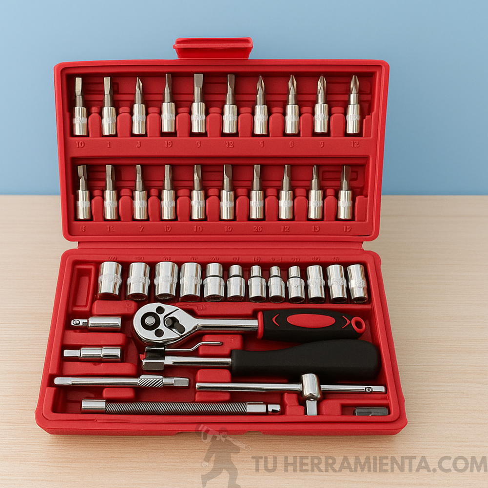 Juego de llaves de tubo de 46 Piezas